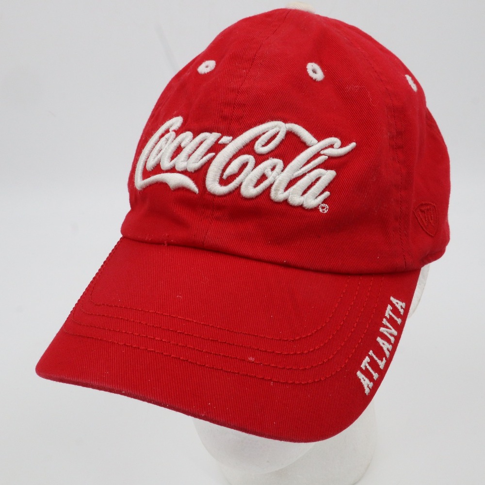 Coca-Cola Baseball Cap Mens OSFA Red Atlanta 1886 Embroidered Adjustable Hat